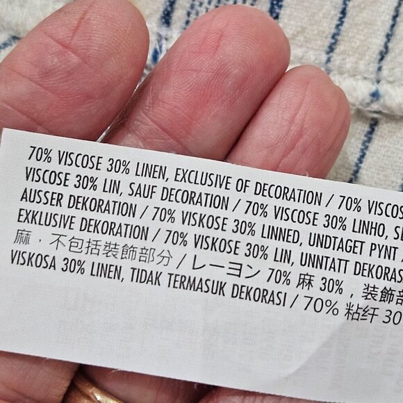 Disney Stitch Women's 1X Striped Shorts Relaxed Fit Drawstring Waist Blue White - Picture 9 of 10